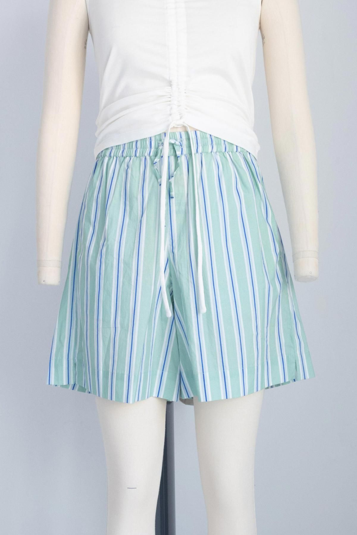 타이니코튼 스트라이프 라이트그린 숏팬츠 SS25-632R22 ONE COLOR - 상세 이미지 3