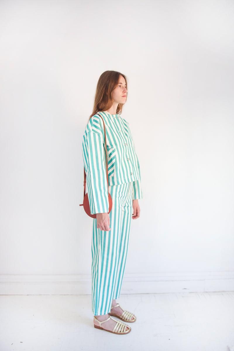타이니코튼 스트라이프 크롭 재킷 SS25-717R27 ONE COLOR - 상세 이미지 3