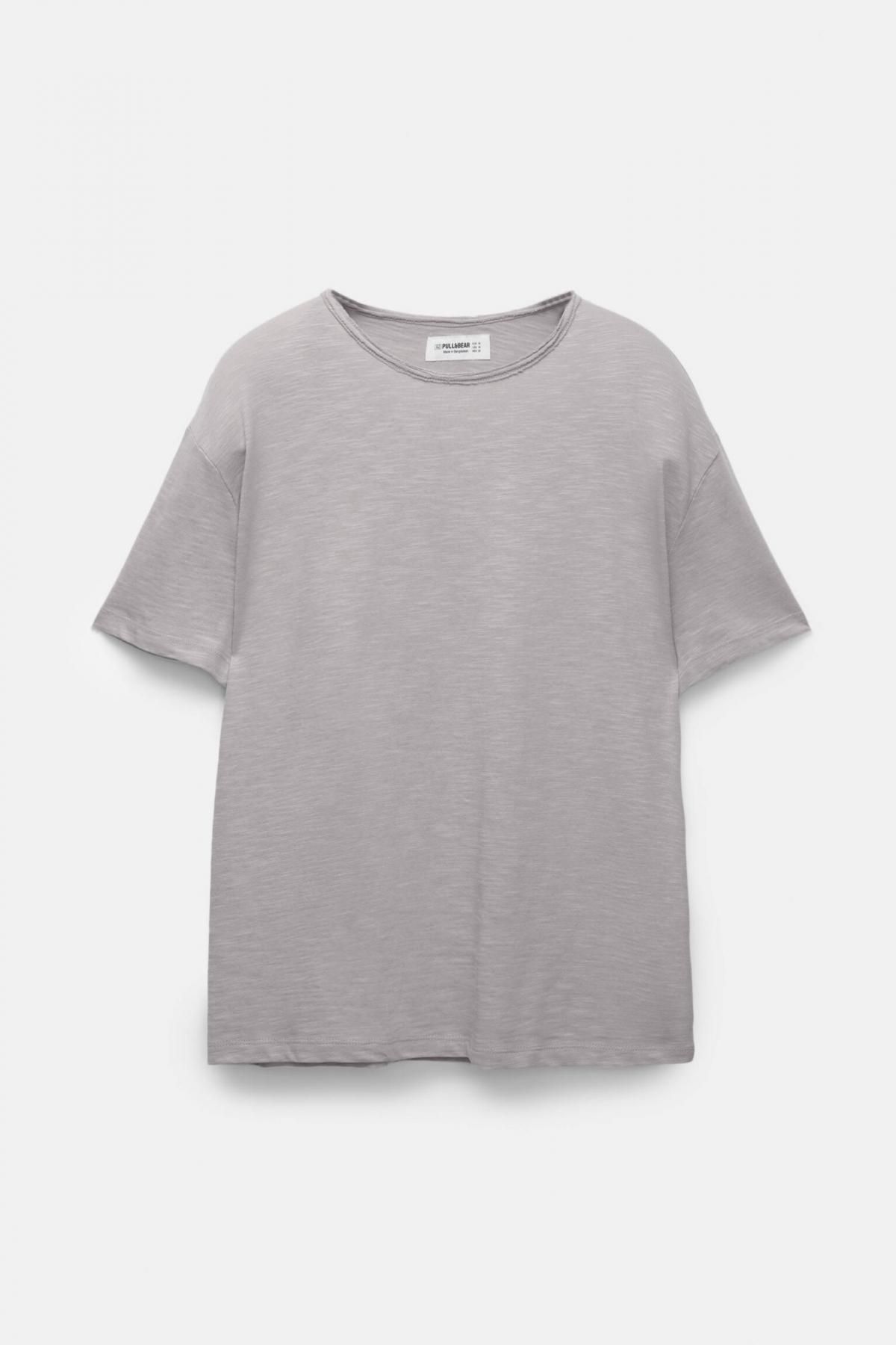 풀앤베어 미니멀 라운드넥 언피니시드 반팔 티셔츠 3248/373 GREY - 상품 이미지