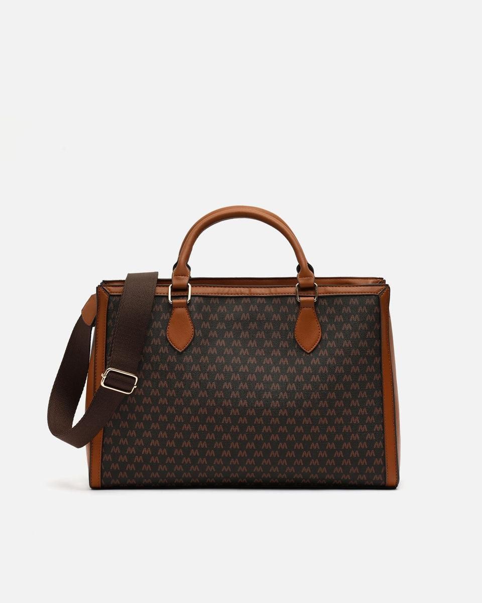 미사코 모노그램 패턴 토트 13인치 노트북 가방 Monogramas-4900371133016 BROWN - 메인 이미지