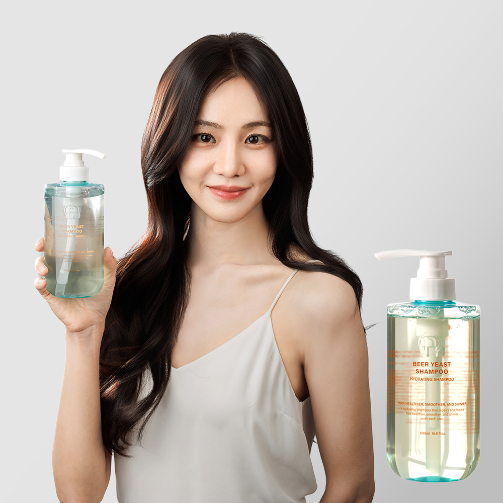 더나플러스 맥주효모 단백질 한지은 샴푸 500ml 모발 두피 영양 케어 - 상품 이미지