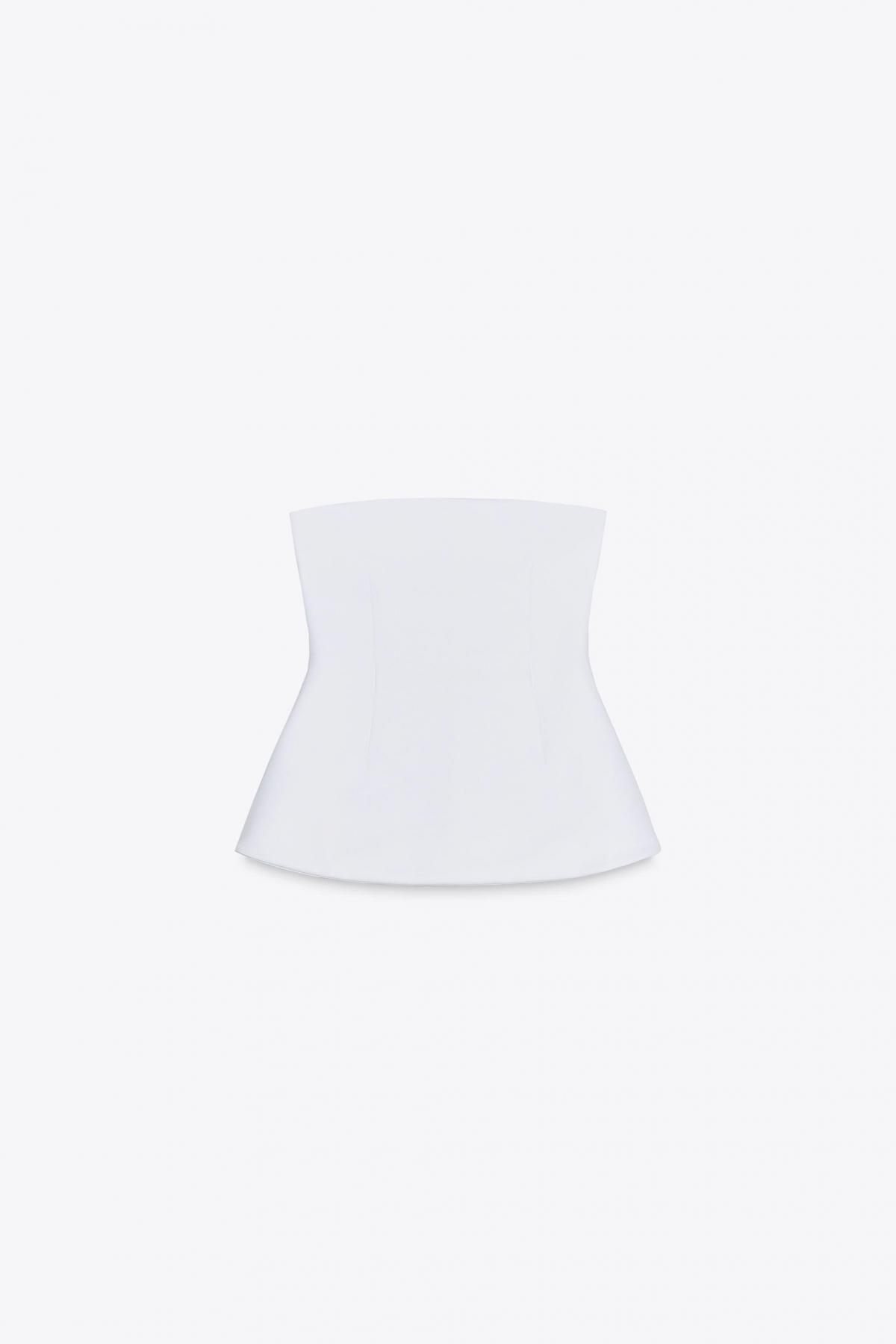 자라 인터록 반도 탑 3641/312 WHITE - 메인 이미지