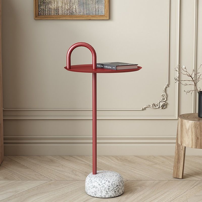 모던 티테이블 철제 인테리어 슬림 선반 테이블 레드