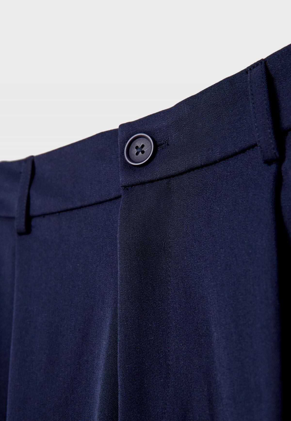 스트라디바리우스 테크니컬 와이드핏 슬랙스 팬츠 미드웨이스트 다트 디테일 8266/300 NAVY BLUE - 상세 이미지 4