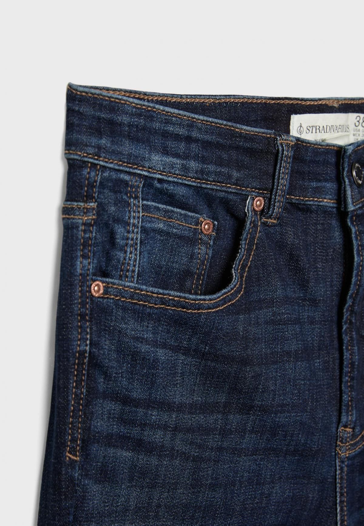 스트라디바리우스 슈퍼스트레치 레귤러 스키니핏 데님 청바지 1400/500 OVERDYED BLUE DENIM - 상세 이미지 3