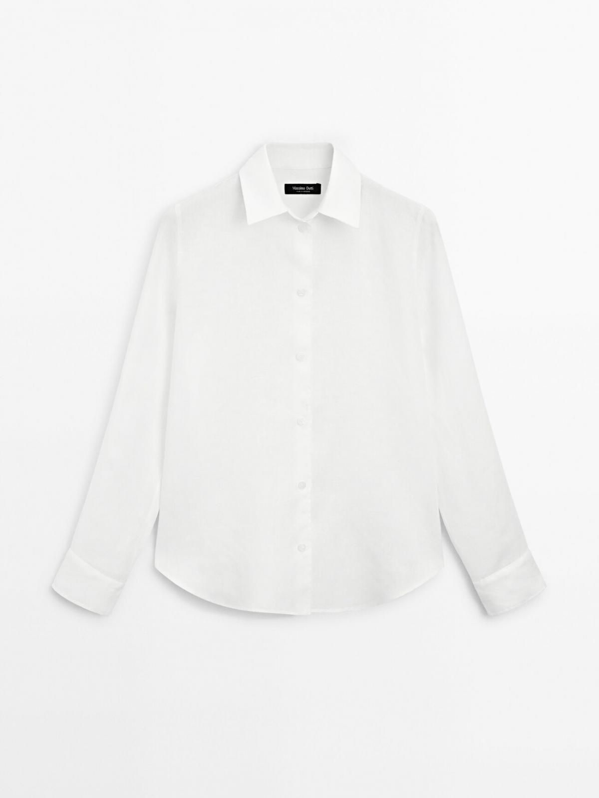 마시모두띠 플루이드 린넨 셔츠 5130/530 WHITE - 상품 이미지