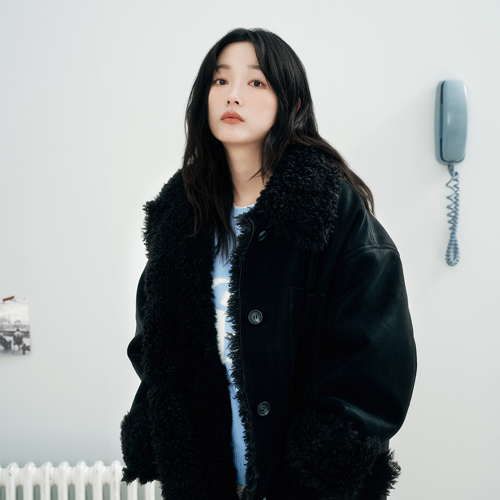 [네이버 단독][N도착보장][쥬시쥬디] 시어링퍼인조무스탕 JZRF724A - 상품 이미지