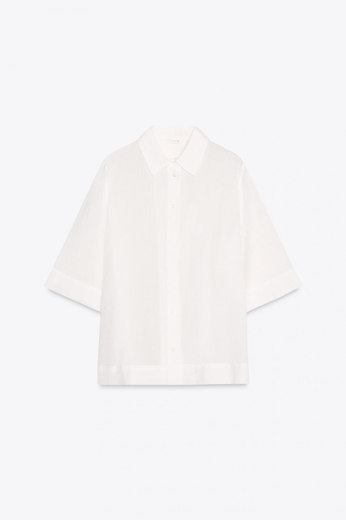 자라 ZW 컬렉션 라미 셔츠 3732/927 WHITE - 메인 이미지