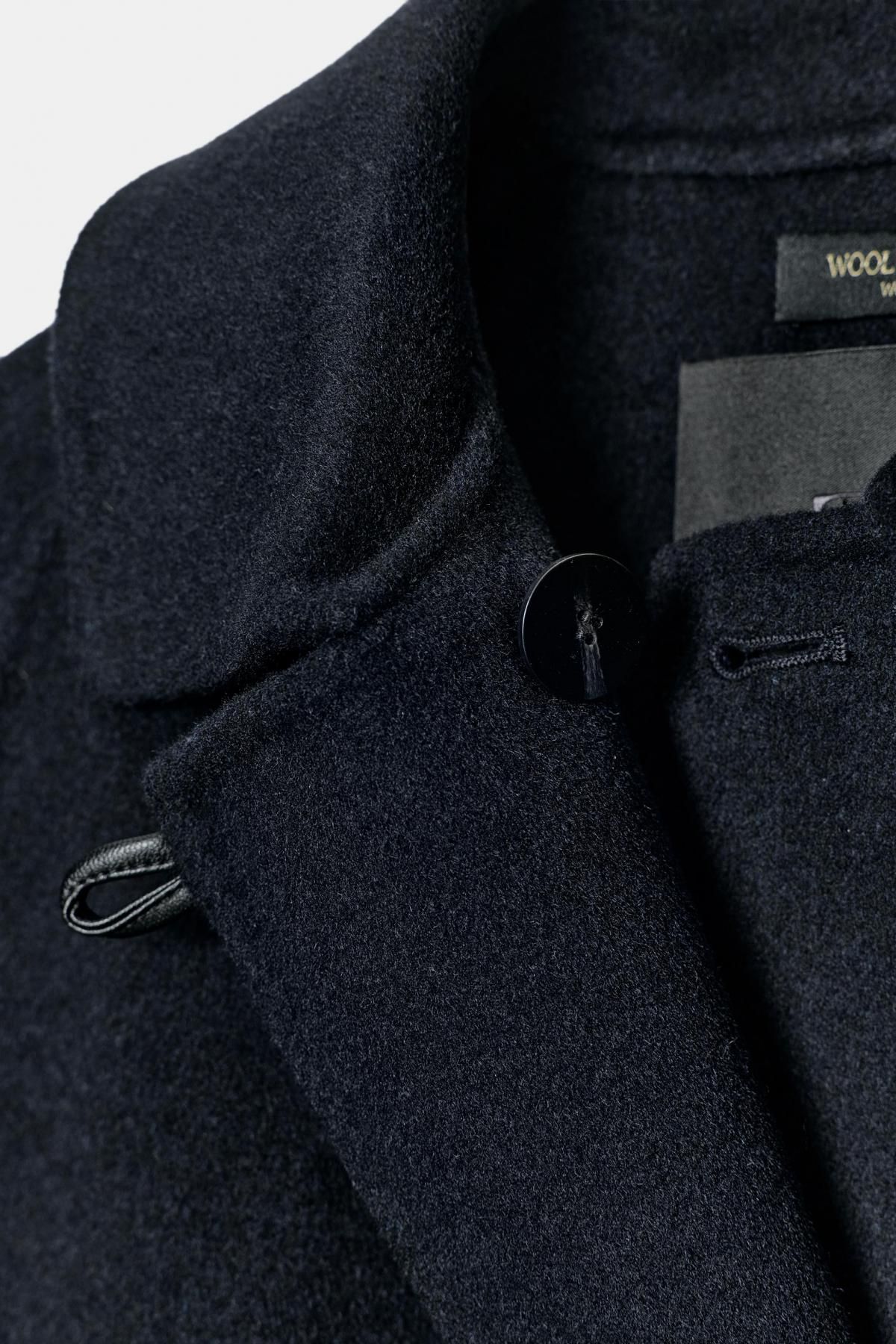 자라 오버사이즈 테크니컬 울블렌드 케이프 롱코트 7522/261 NAVY BLUE - 상세 이미지 4