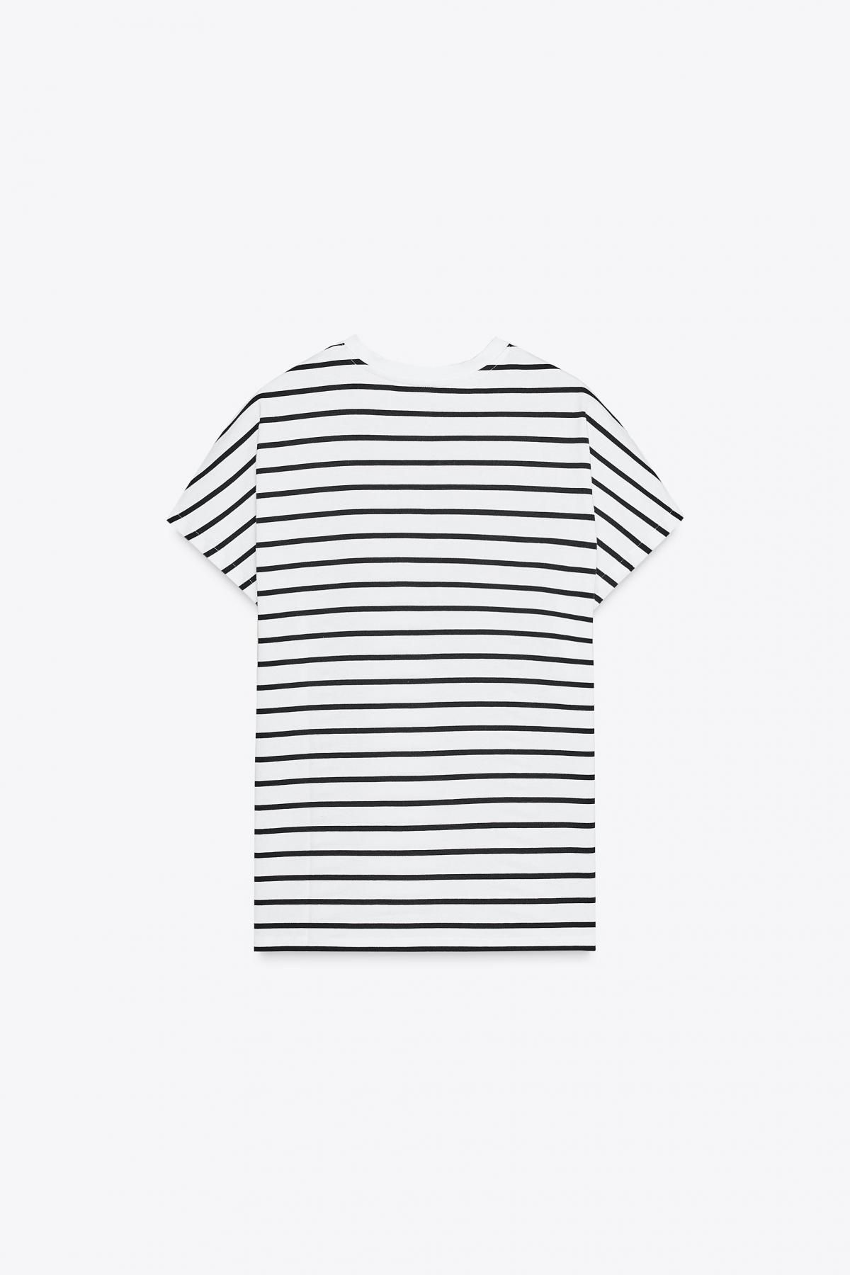 자라 스트라이프 돌먼슬리브 반팔 티셔츠 4174/174 STRIPED - 상세 이미지 5