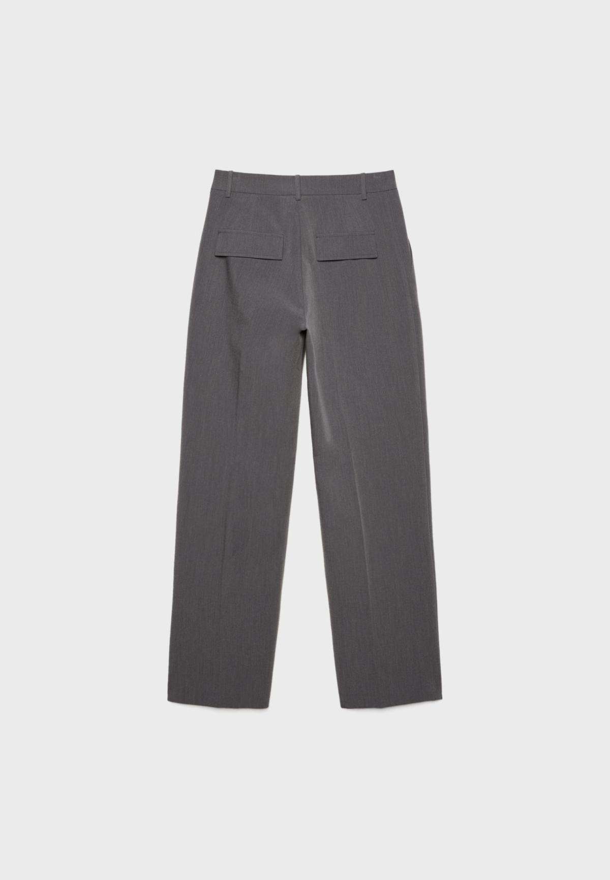 스트라디바리우스 테크니컬 스트레이트핏 미드라이즈 슬랙스 팬츠 포켓 7273/302 DARK GREY - 상세 이미지 2