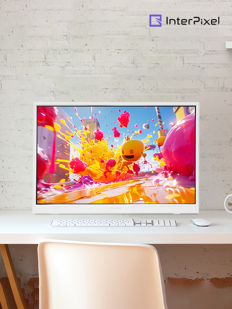 [신제품] 인터픽셀 IP1640 IPS 165Hz 포터블 화이트 게이밍 모니터 멀티 앵글 컨트롤 피벗