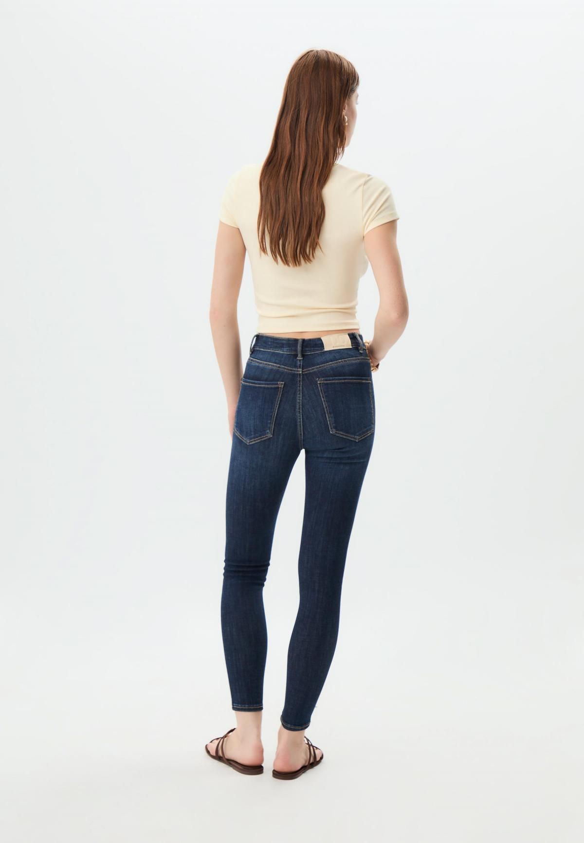 스트라디바리우스 슈퍼스트레치 레귤러 스키니핏 데님 청바지 1400/500 OVERDYED BLUE DENIM - 상세 이미지 5