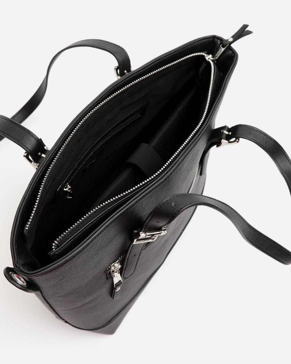 미사코 태블릿 포켓 베이직 블랙 토트 쇼퍼백 Chapi-4700288002012 BLACK - 상세 이미지 5
