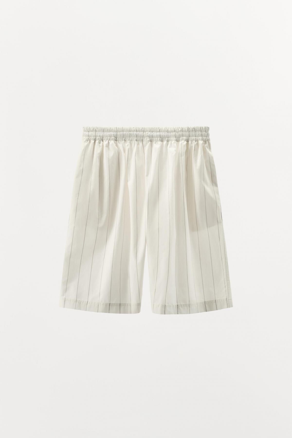 자라 스트라이프 코튼 파자마 반바지 9402/807 ECRU / BEIGE - 메인 이미지