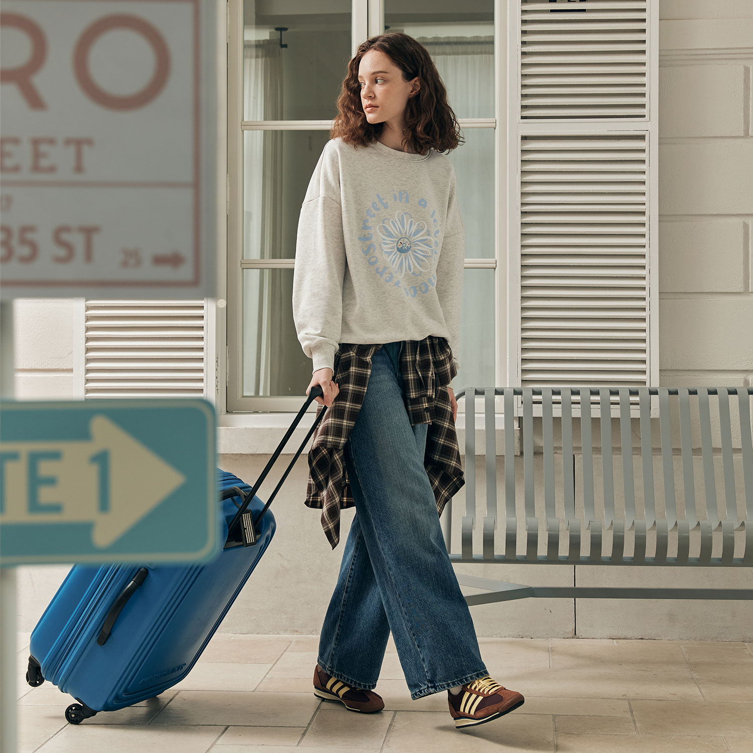 [제로스트릿] 워싱 와이드 데님 팬츠 WASHED WIDE DENIM PANTS / INDIGO - 상세 이미지 3