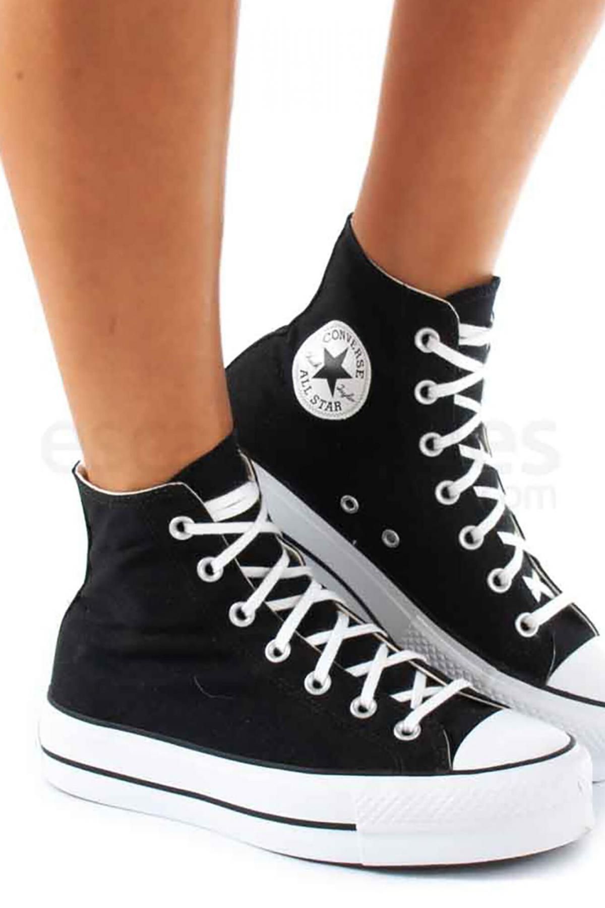 컨버스 플랫폼 하이탑 스니커즈 Chuck Taylor All Star Lift 9201591 NEGRO - 상세 이미지 2