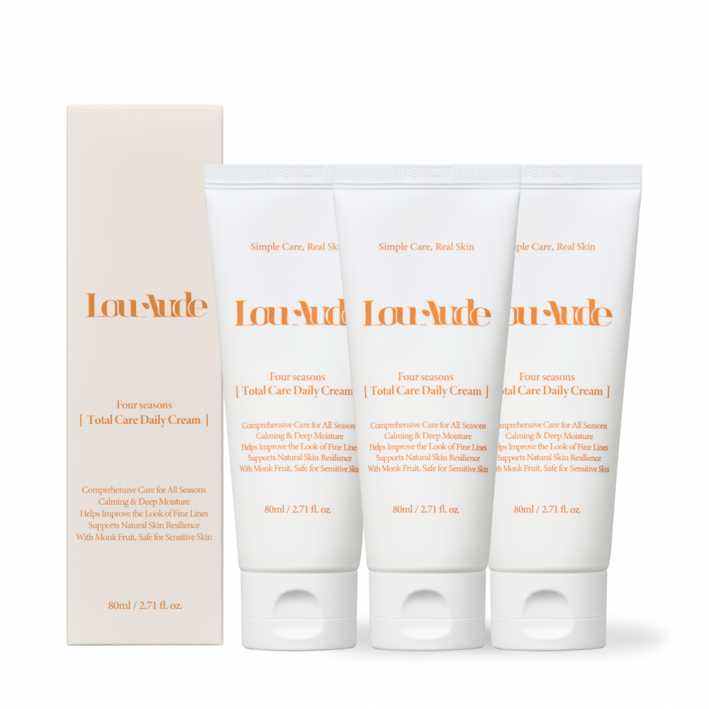 루오드 사계절 토탈케어 데일리 크림 보습 항산화 트러블 주름 미백 간편 80ml, 3개 - 상품 이미지