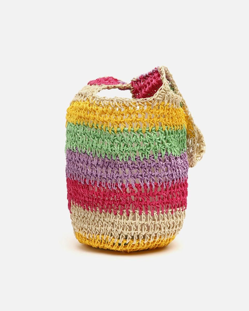 미사코 멀티컬러 라피아 이펙트 숄더백 Legi-4800369100016 MULTICOLOR - 상세 이미지 4