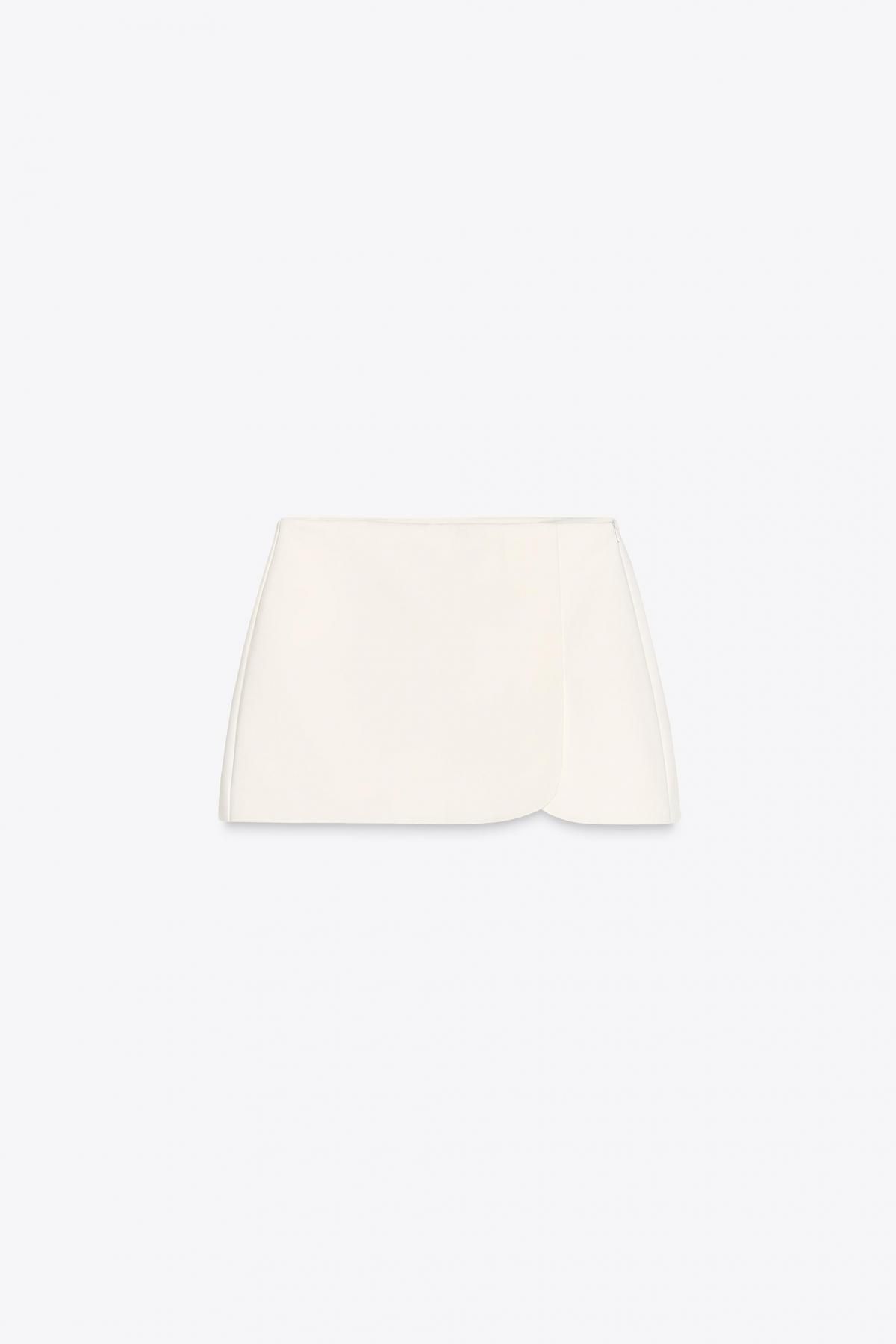 자라 미드 웨이스트 스커트 3067/445 OYSTER-WHITE - 메인 이미지
