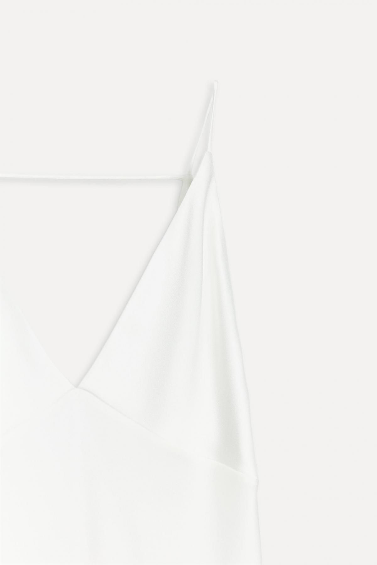 자라 미니멀 브이넥 스트래피 민소매 탑 3271/789 WHITE - 상세 이미지 5