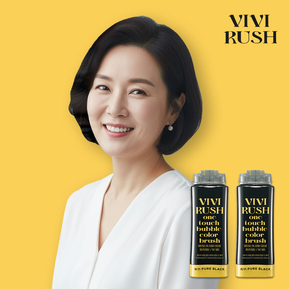 1+1 비비러쉬 세치 염색약 새치 거품 부분 남성