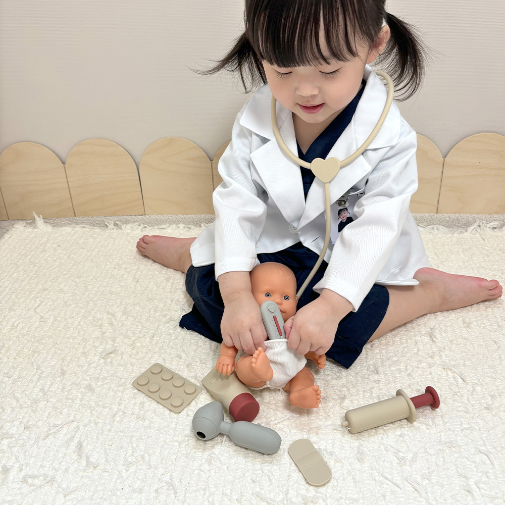 라비베베 감성 실리콘 역할놀이 세트 너트백 아기 유아 의사 병원 놀이 장난감 모래 어린이 이미지 7