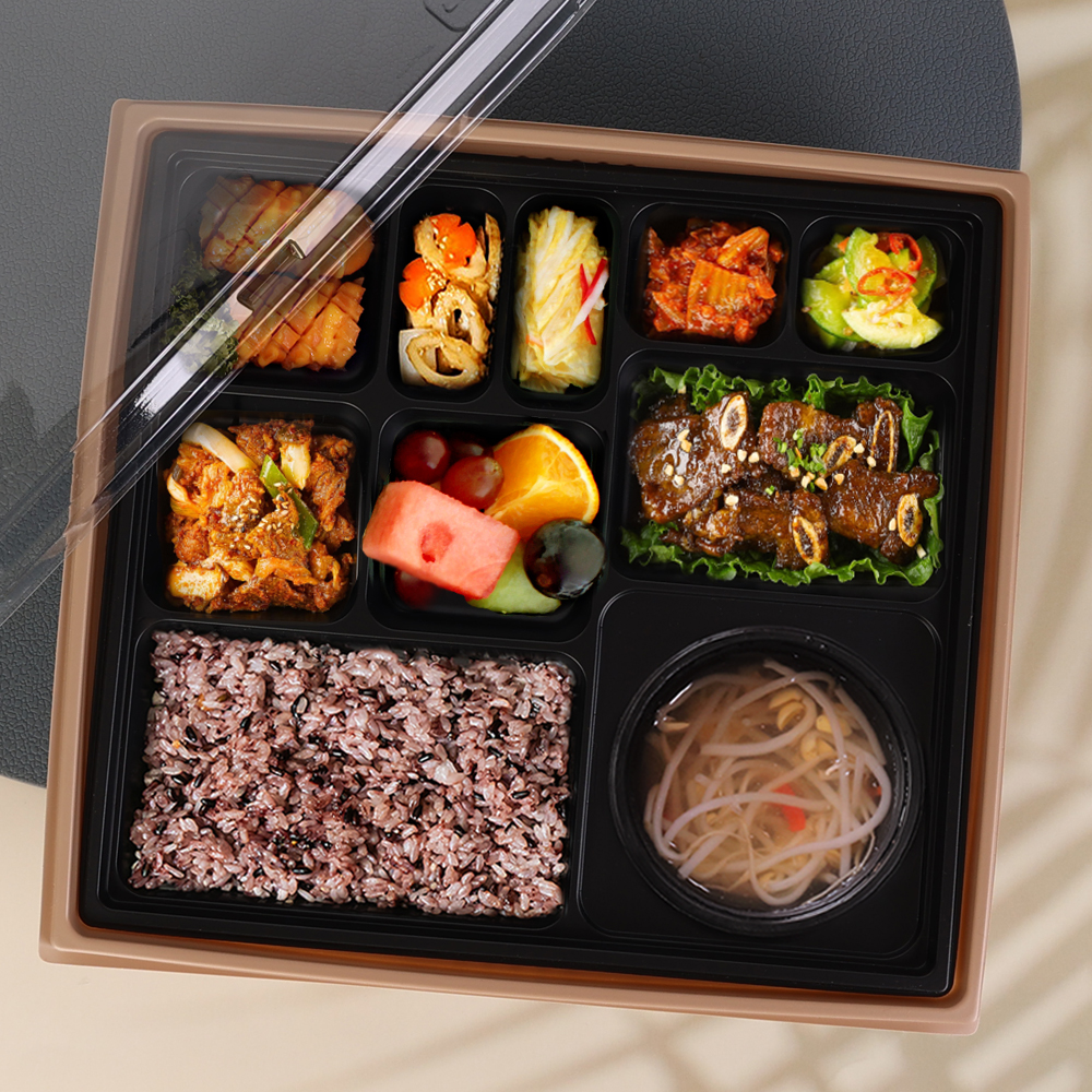 프리미엄 정찬도시락 50세트 정찬외피PP 일회용 고급도시락 배달 포장용기 - 상세 이미지 4