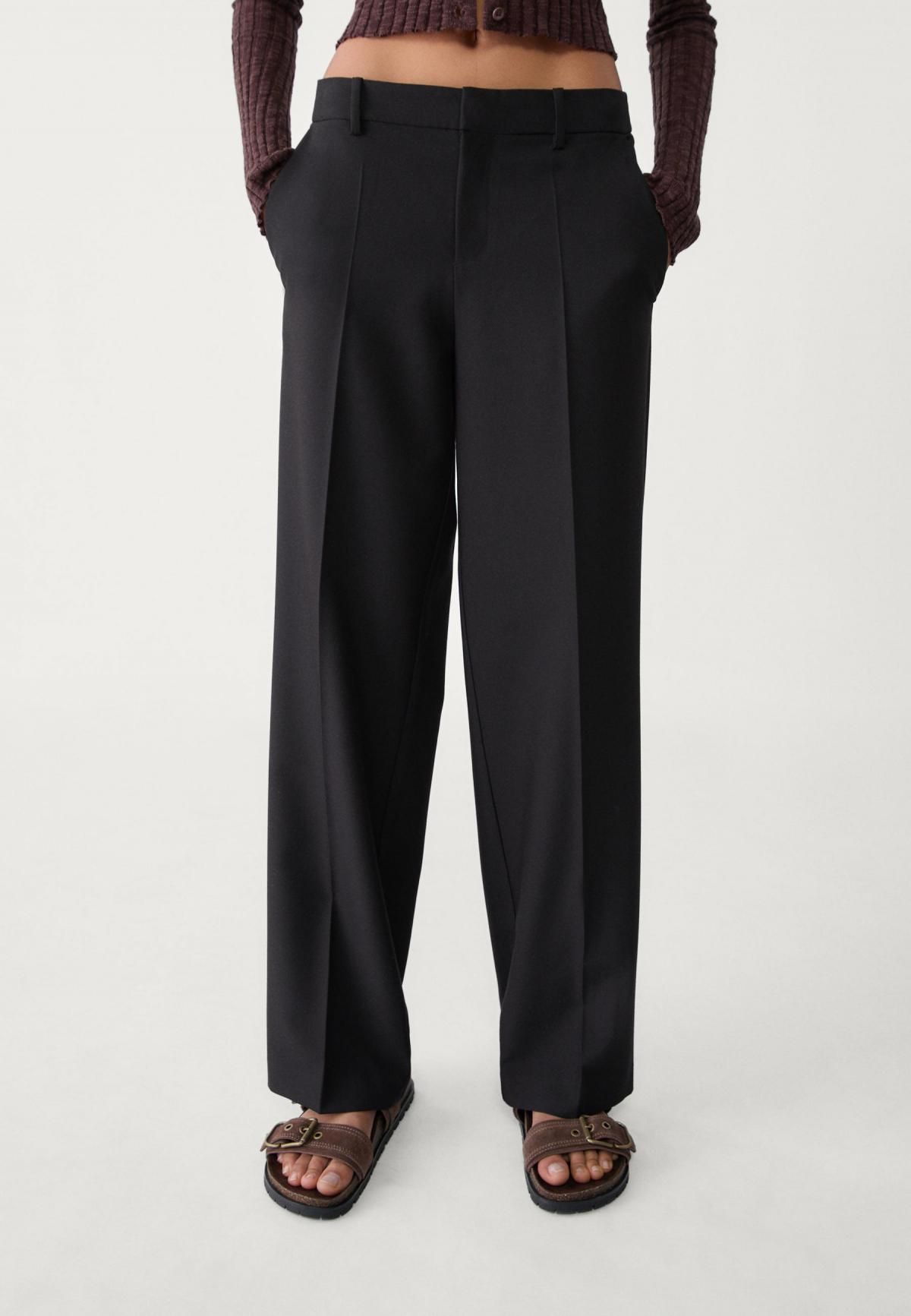 스트라디바리우스 테크니컬 스트레이트핏 슬랙스 팬츠 포켓 7273/302 BLACK - 상품 이미지