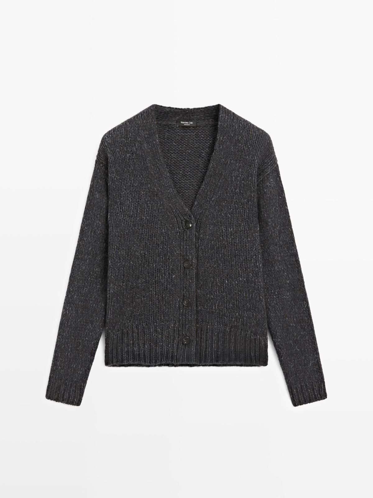 마시모두띠 울블렌드 브이넥 니트 가디건 5792/928 DARK BLUE - 메인 이미지