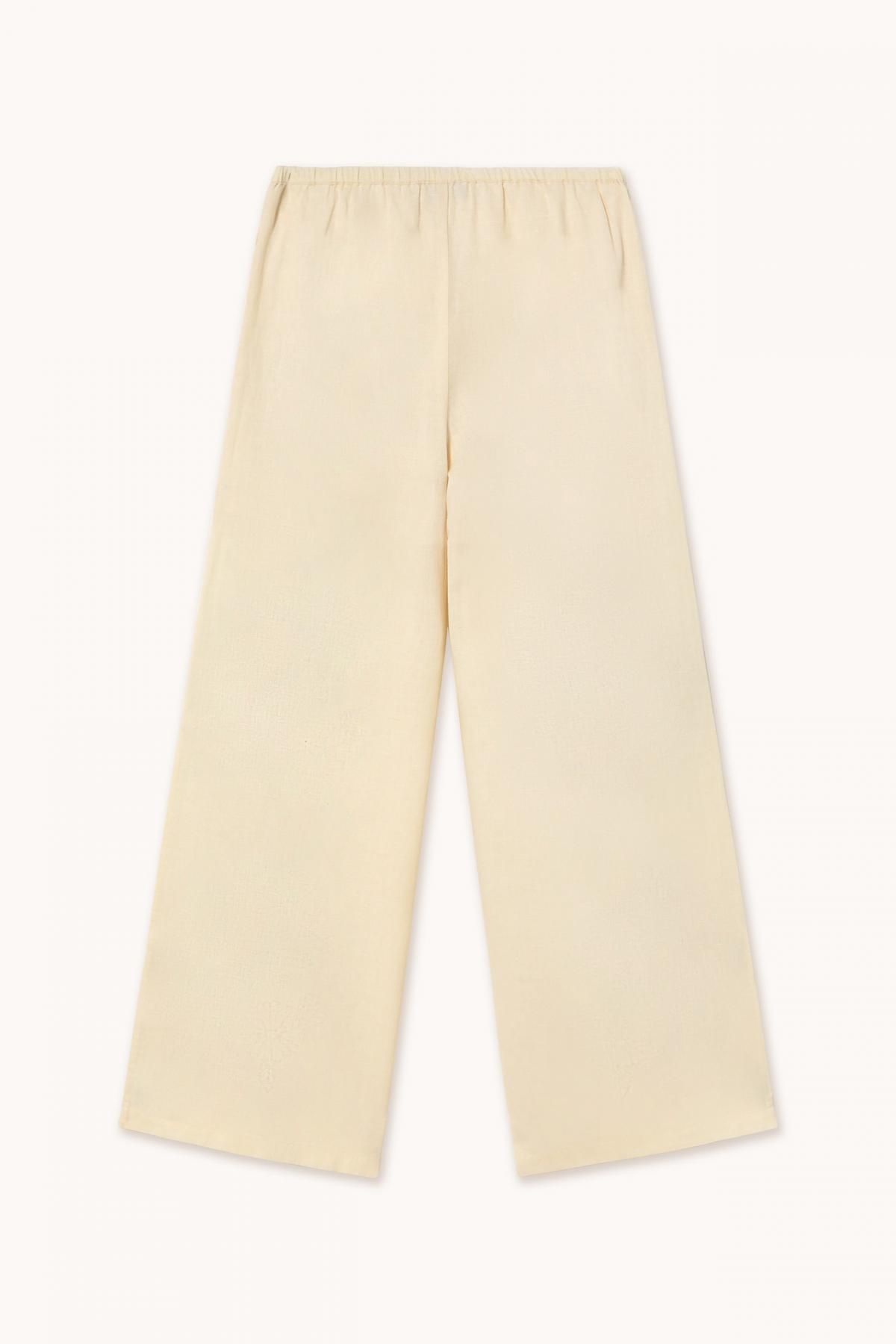 타이니코튼 플라워 자수 와이드 팬츠 SS25-664103 ONE COLOR - 상세 이미지 4