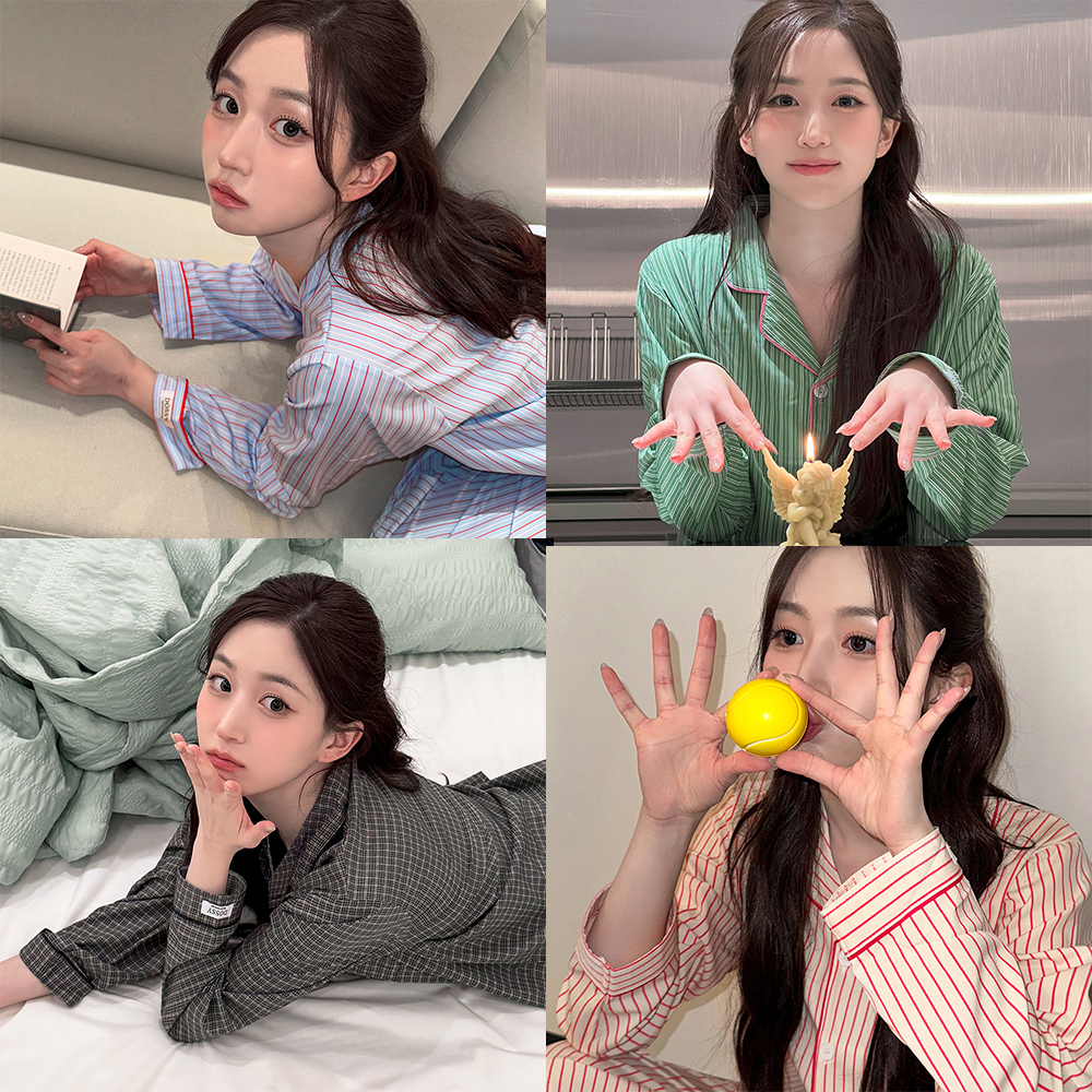 [슈퍼적립] 도씨 긴팔 카라 커플 잠옷 세트 홈웨어 28종