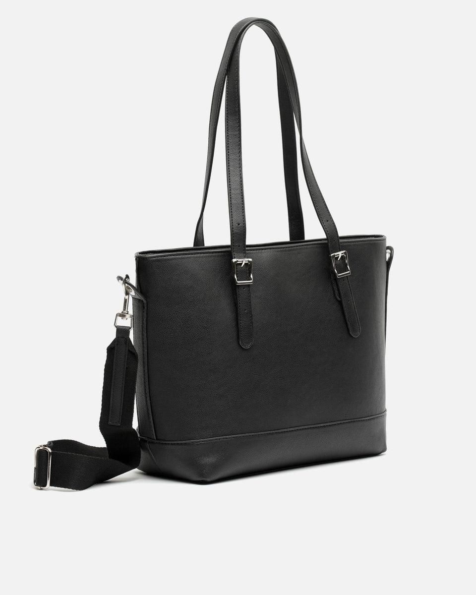미사코 태블릿 포켓 베이직 블랙 토트 쇼퍼백 Chapi-4700288002012 BLACK - 상세 이미지 2