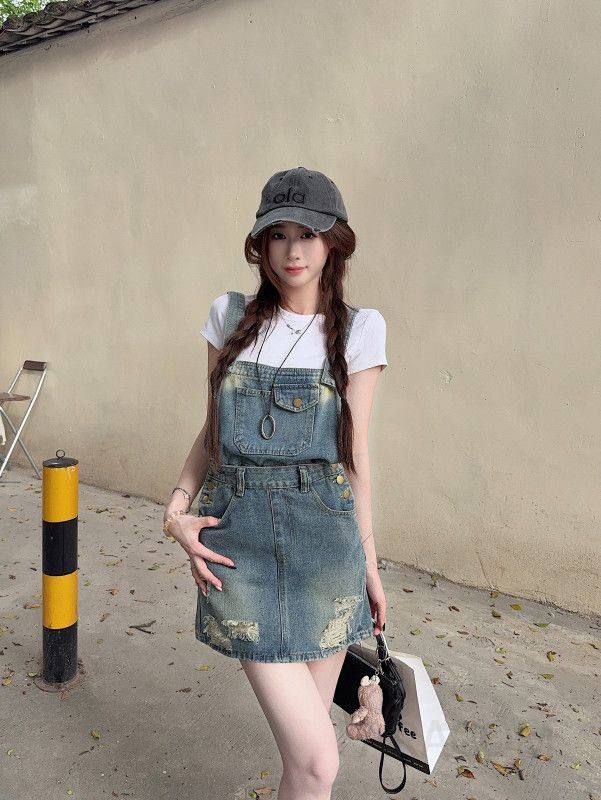 여성 데님 미니청치마 여름 패션 스타일리시한 A라인 스커트 편안한 착용감 데일리 코디 활용도 높은 캐주얼한 디자인 - 상세 이미지 5