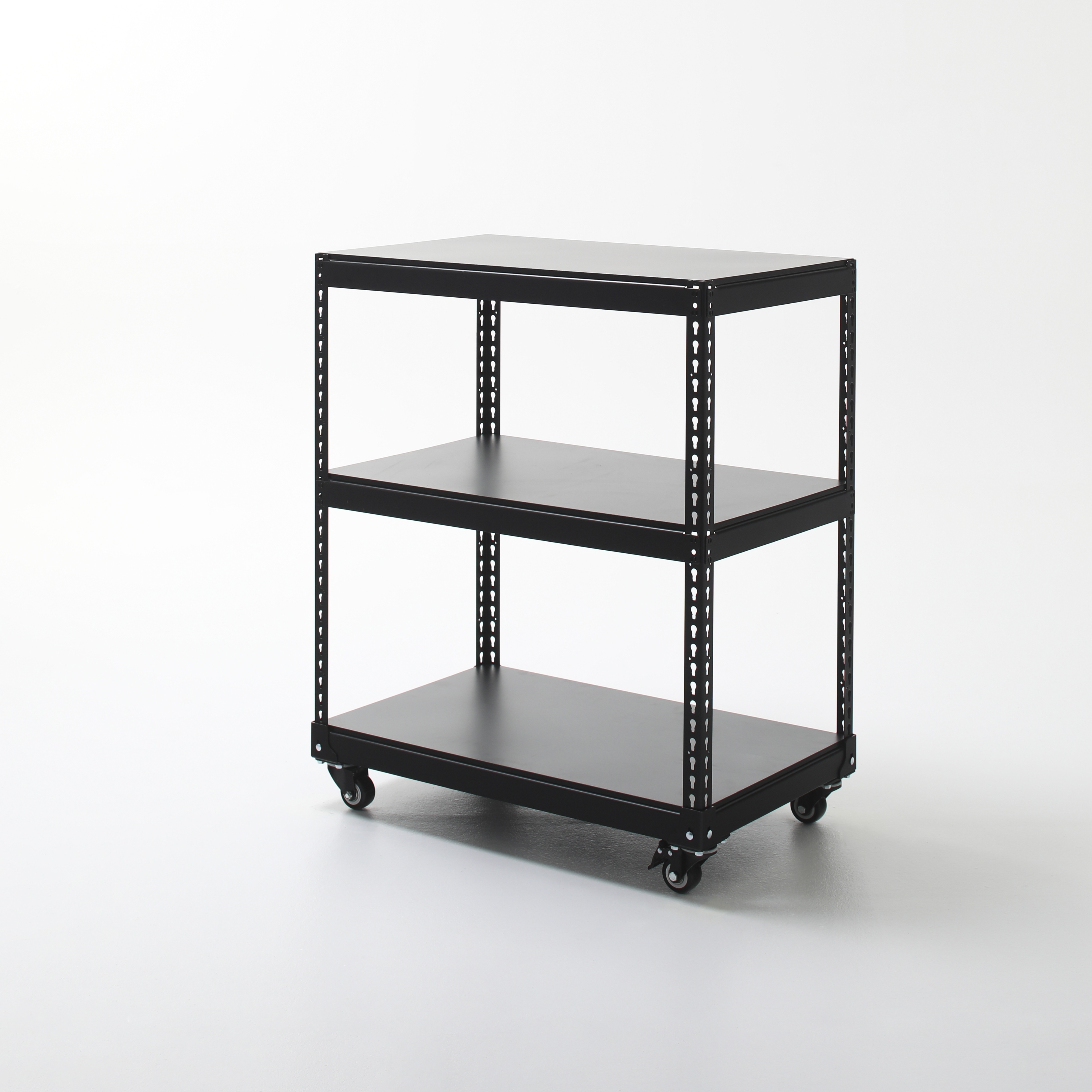 폴던스랙 올스틸 올블랙 홈 카페 거실 수납 선반 인테리어 선반장 900x300x900mm, 3단, 블랙 - 상세 이미지 5