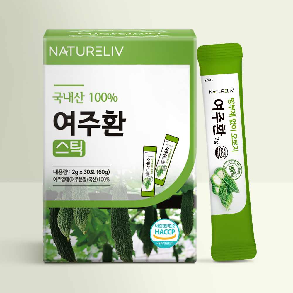 국내산 여주환 100프로 스틱 작은환 씨앗 뺀 여주 환 효능 30포, 1개 - 메인 이미지