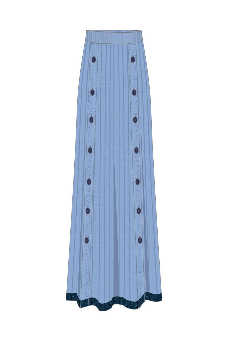타이니코튼 플리츠 버튼 포인트 미디 스커트 SS25-816R64 ONE COLOR - 상세 이미지 2