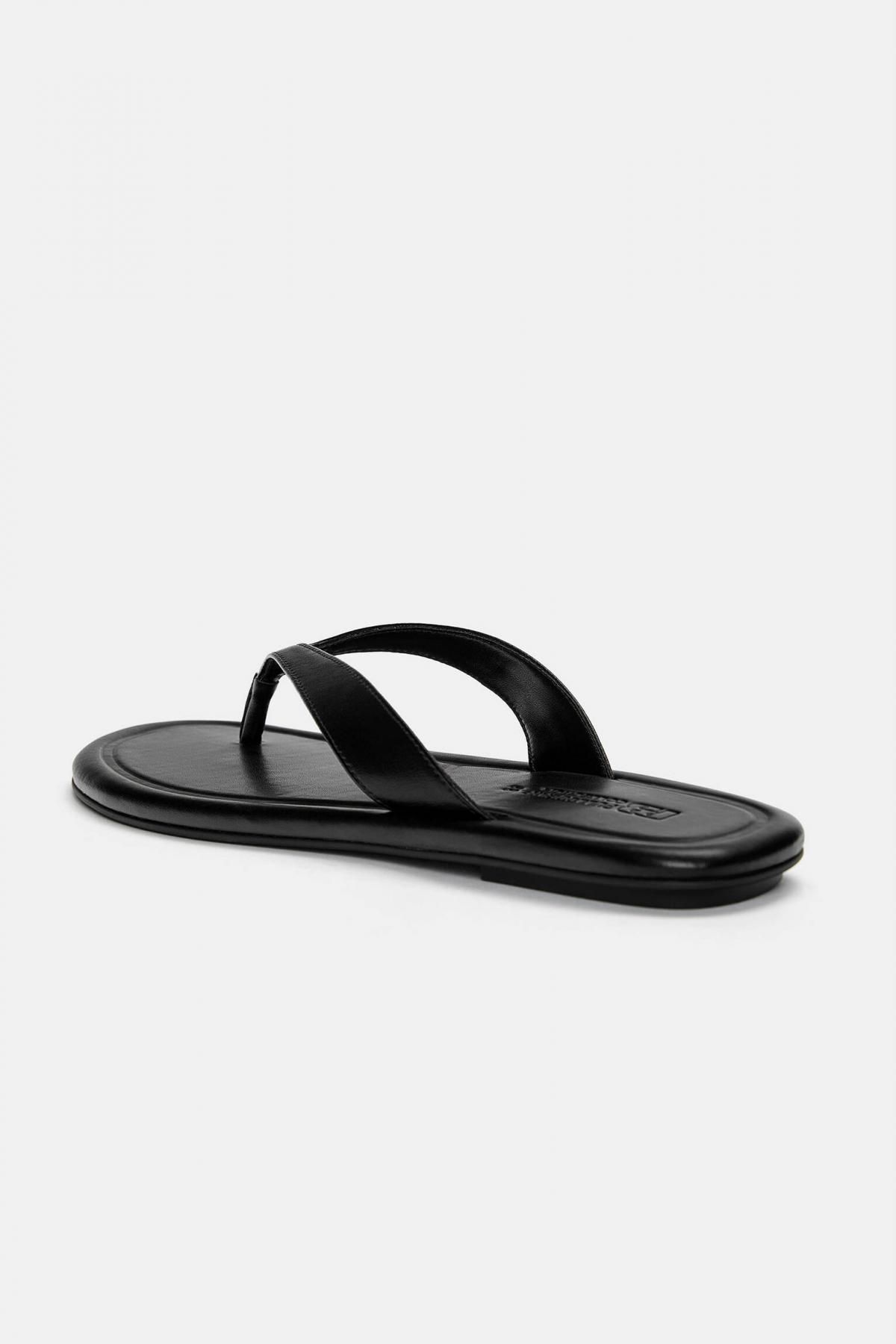 풀앤베어 미니멀 블랙 스트랩 플랫 샌들 1727/540 BLACK - 상세 이미지 3