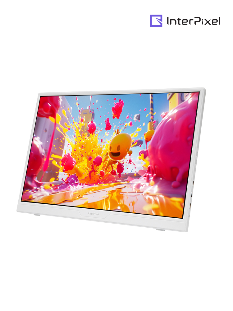 [신제품] 인터픽셀 IP1640 IPS 165Hz 포터블 화이트 게이밍 모니터 멀티 앵글 컨트롤 피벗