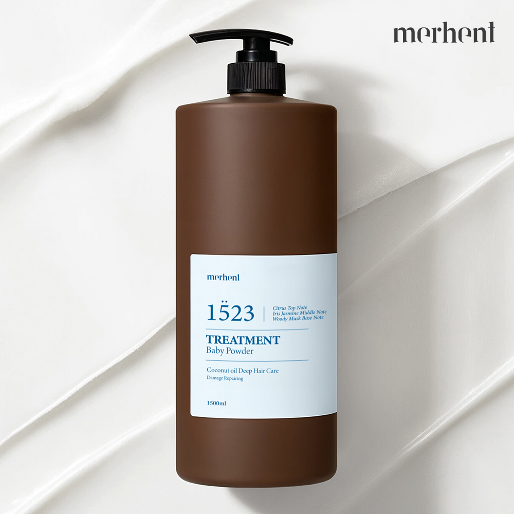 메르헨트 코코넛 대용량 트리트먼트 1.5L 베이비파우더 약산성 헤어팩 미용실 극손상 손상모 이미지 3