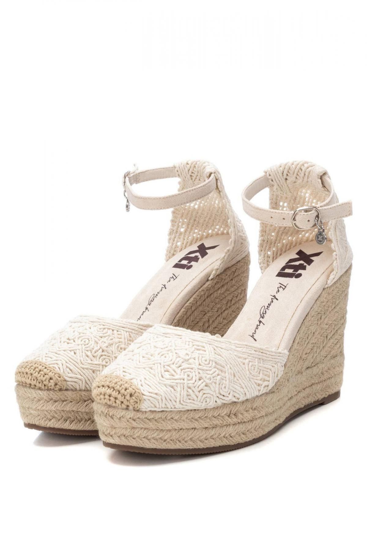 엑스티아이 에스파드류 웨지 스트랩샌들 여성 비건 텍스타일 Xti 1529574 BEIGE - 상세 이미지 5