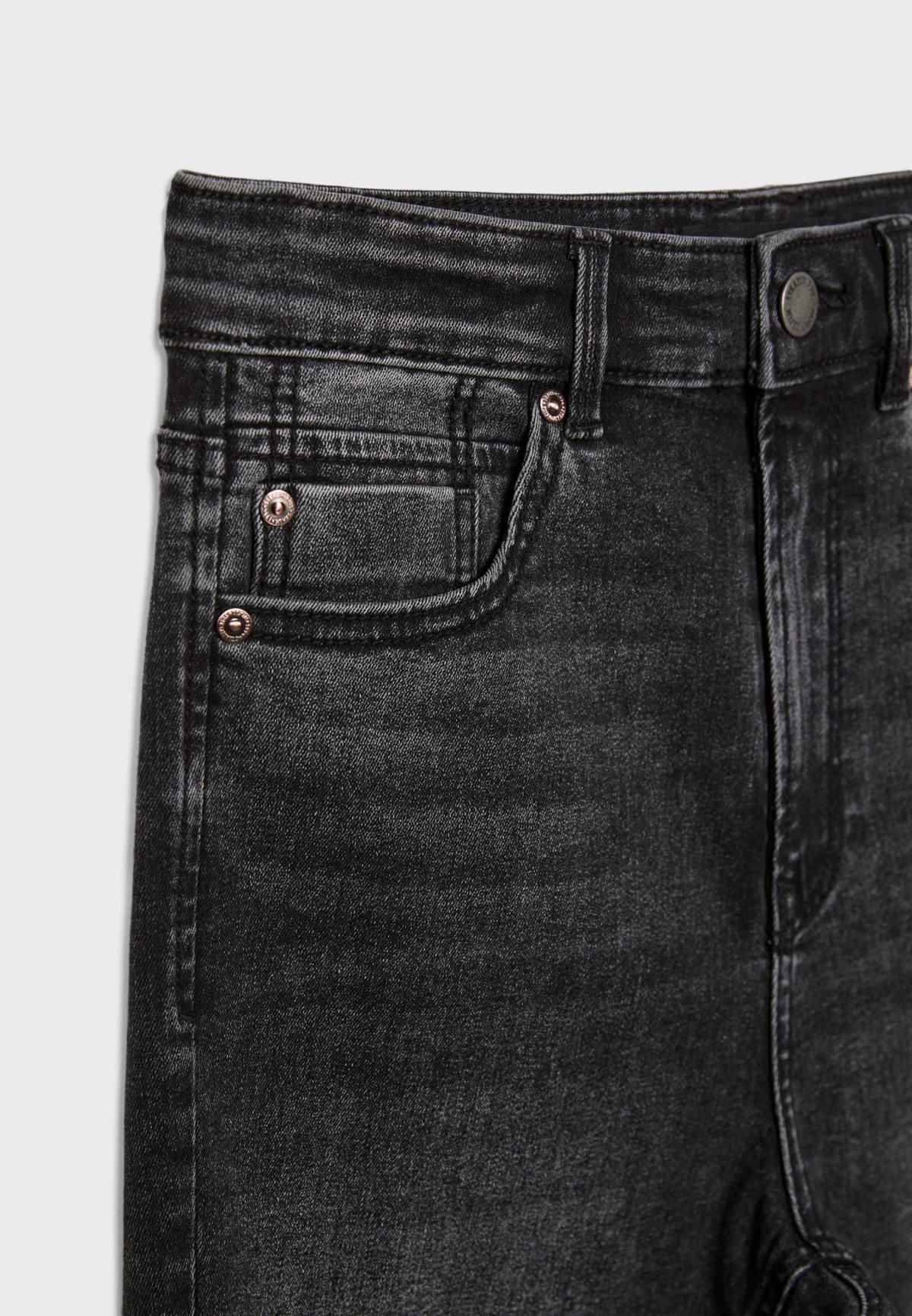 스트라디바리우스 테크니컬 슈퍼 하이웨이스트 스키니핏 흑청 청바지 1450/510 BLACK DENIM WASH - 상세 이미지 4