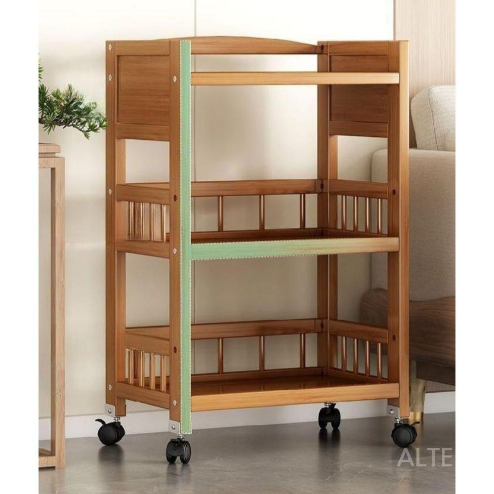 원목 수납장 우드 수납 카트 선반 서랍장 50cm 3단 - 상세 이미지 3