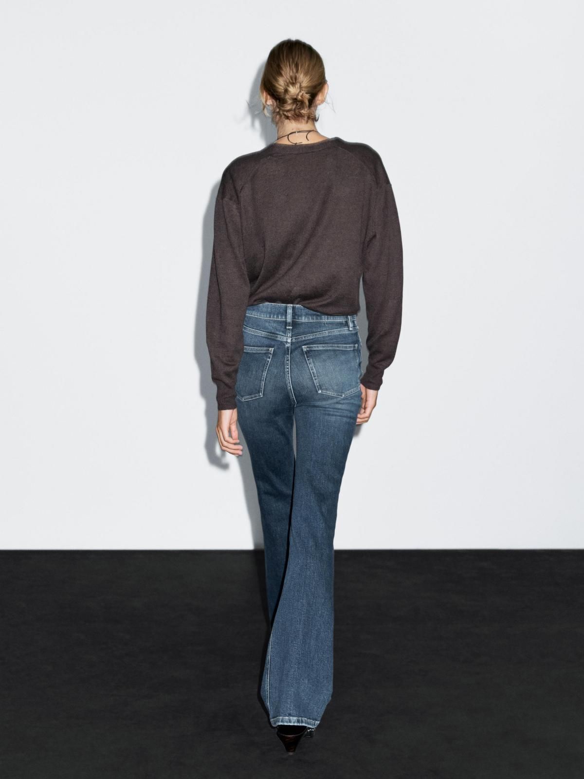 마시모두띠 하이라이즈 부츠컷 데님 플레어 스키니 진 5080/624 MEDIUM BLUE - 상세 이미지 5