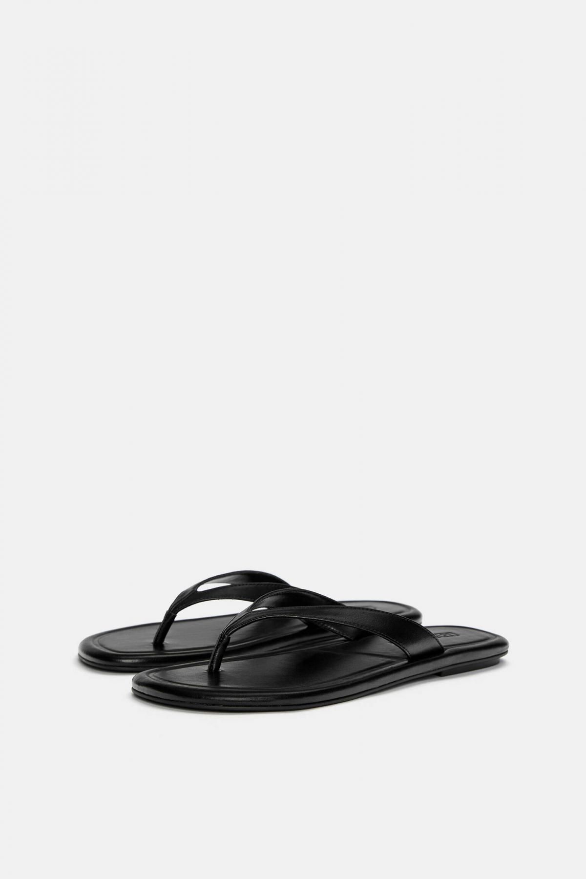 풀앤베어 미니멀 블랙 스트랩 플랫 샌들 1727/540 BLACK - 상세 이미지 2
