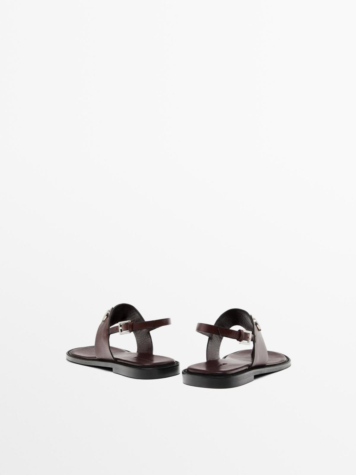 마시모두띠 프리미엄 메탈버튼 스트랩 샌들 1749/550 BURGUNDY - 상세 이미지 4
