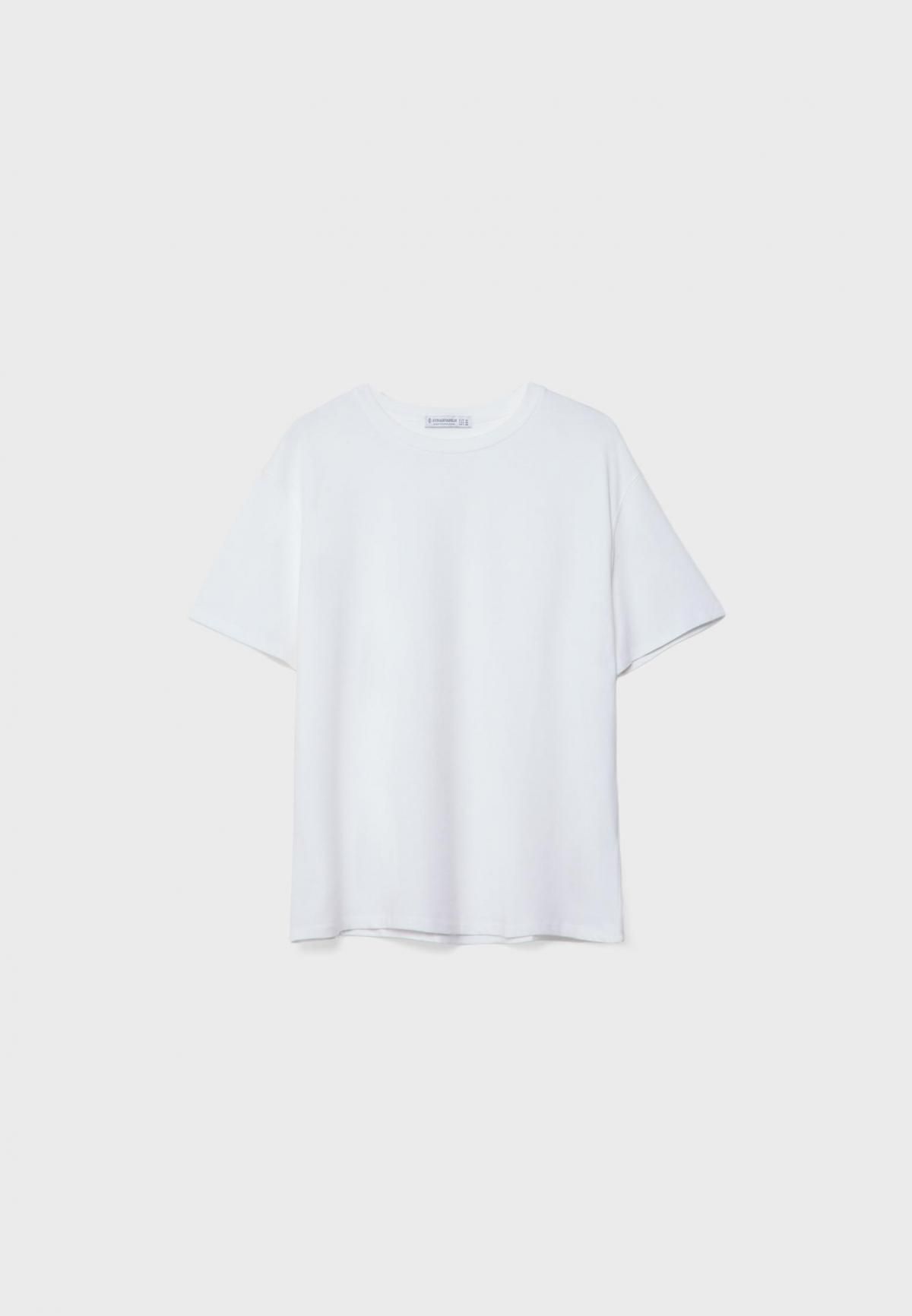 스트라디바리우스 헤비웨이트 박시핏 라운드넥 반팔 티셔츠 6511/636 WHITE - 상품 이미지