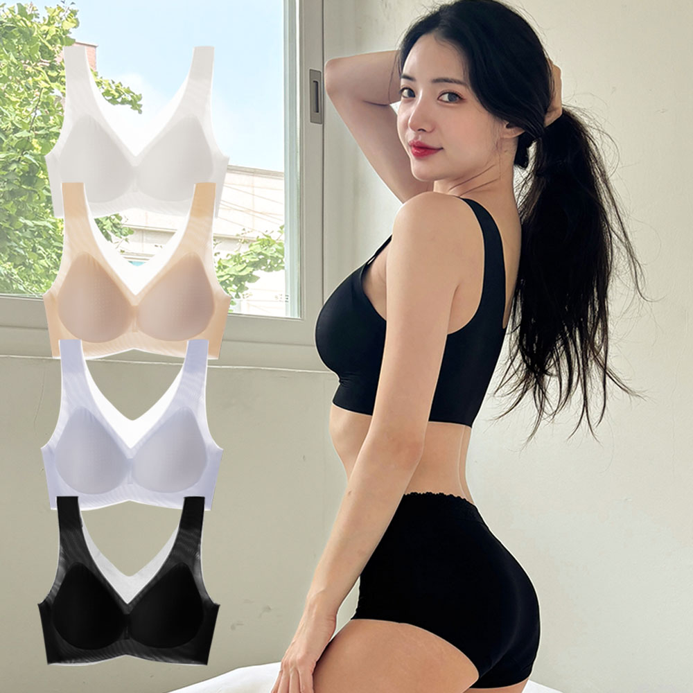 [모음전] 여성속옷 노와이어 심리스 노라인 무봉제 퓨징 브라 팬티 세트 이미지 3