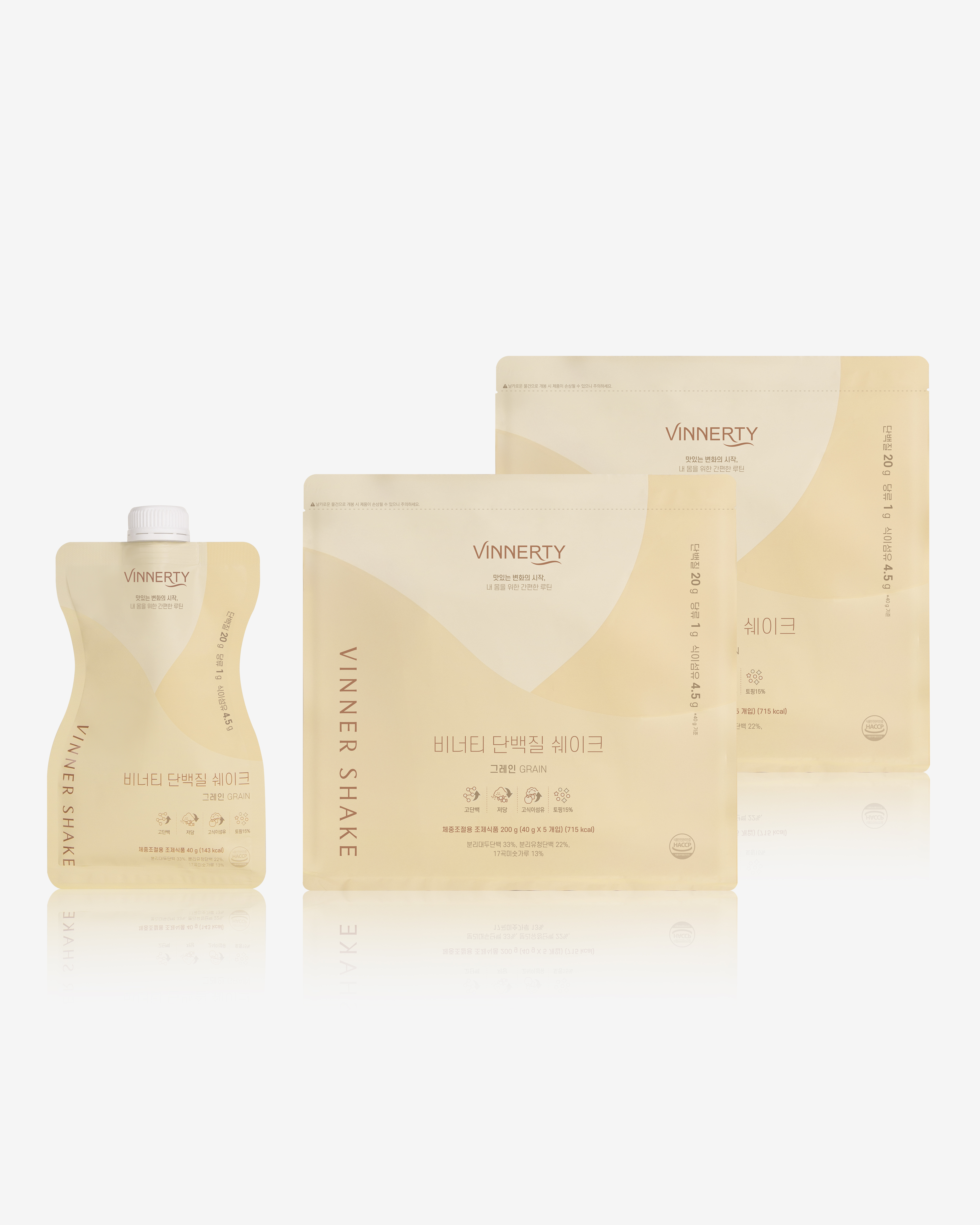 비너티 단백질 비너쉐이크 맛있는 다이어트 식사대용 프로틴 단백질 파우더 그레인, 200g, 2개 - 상품 이미지
