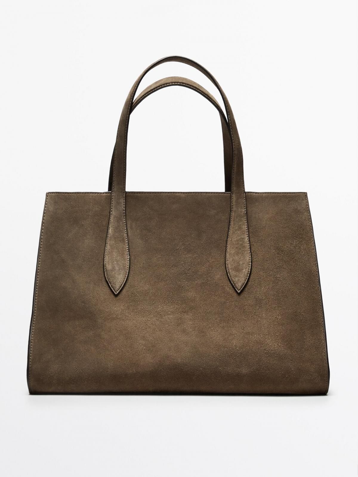 마시모두띠 프리미엄 스플릿 스웨이드 맥시 토트백 6982/603 TAUPE GREY - 상품 이미지